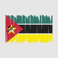 Mosambik Flaggenpinsel vektor