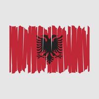 Albanien Flaggenpinsel vektor