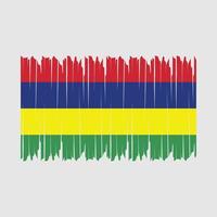 Mauritius flaggborste vektor