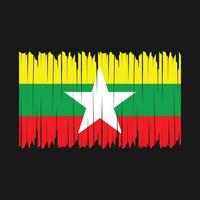 Flagge von Myanmar vektor