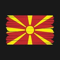 nordmakedoniens flaggborste vektor
