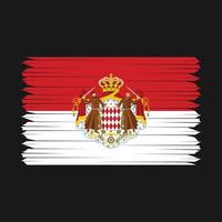 Bürste für Monaco-Flagge vektor