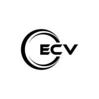 ecv brev logotyp design i illustration. vektor logotyp, kalligrafi mönster för logotyp, affisch, inbjudan, etc.