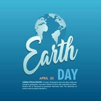 glücklich Erde Tag, April 22, Sozial Medien Post zum Umgebung Sicherheit Feier vektor