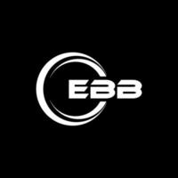 ebb brev logotyp design i illustration. vektor logotyp, kalligrafi mönster för logotyp, affisch, inbjudan, etc.