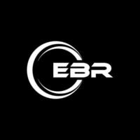 EBR-Brief-Logo-Design in Abbildung. Vektorlogo, Kalligrafie-Designs für Logo, Poster, Einladung usw. vektor