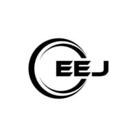 eej brev logotyp design i illustration. vektor logotyp, kalligrafi mönster för logotyp, affisch, inbjudan, etc.