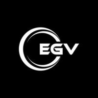 EGV-Brief-Logo-Design in Abbildung. Vektorlogo, Kalligrafie-Designs für Logo, Poster, Einladung usw. vektor