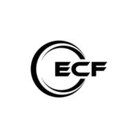 Ecf-Brief-Logo-Design in Abbildung. Vektorlogo, Kalligrafie-Designs für Logo, Poster, Einladung usw. vektor