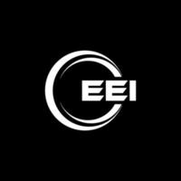 eei brev logotyp design i illustration. vektor logotyp, kalligrafi mönster för logotyp, affisch, inbjudan, etc.