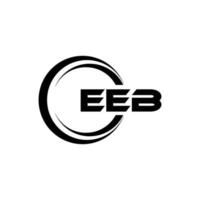 eeb brev logotyp design i illustration. vektor logotyp, kalligrafi mönster för logotyp, affisch, inbjudan, etc.