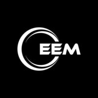 EEM-Brief-Logo-Design in Abbildung. Vektorlogo, Kalligrafie-Designs für Logo, Poster, Einladung usw. vektor
