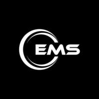 ems brev logotyp design i illustration. vektor logotyp, kalligrafi mönster för logotyp, affisch, inbjudan, etc.