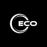 eco brev logotyp design i illustration. vektor logotyp, kalligrafi mönster för logotyp, affisch, inbjudan, etc.