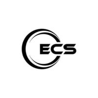 ecs-Brief-Logo-Design in Abbildung. Vektorlogo, Kalligrafie-Designs für Logo, Poster, Einladung usw. vektor
