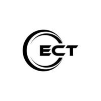 ect brev logotyp design i illustration. vektor logotyp, kalligrafi mönster för logotyp, affisch, inbjudan, etc.