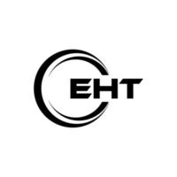 eht brev logotyp design i illustration. vektor logotyp, kalligrafi mönster för logotyp, affisch, inbjudan, etc.