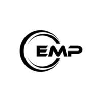 emp brev logotyp design i illustration. vektor logotyp, kalligrafi mönster för logotyp, affisch, inbjudan, etc.