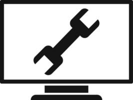 Aufbau, Desktop . Reparatur Werkzeug, Reparatur Vektor Symbol, Wartung, Instandsetzung Vektor Symbol auf Weiß Hintergrund