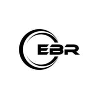 EBR-Brief-Logo-Design in Abbildung. Vektorlogo, Kalligrafie-Designs für Logo, Poster, Einladung usw. vektor