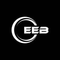 eeb brev logotyp design i illustration. vektor logotyp, kalligrafi mönster för logotyp, affisch, inbjudan, etc.