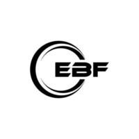 ebf-Brief-Logo-Design in Abbildung. Vektorlogo, Kalligrafie-Designs für Logo, Poster, Einladung usw. vektor