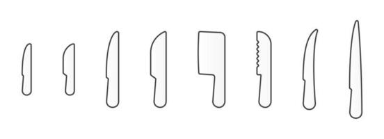 enkel vektor ikon på en tema kök knivar