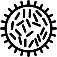 Epidemiologie Symbol auf Weiß Hintergrund. Bakterien unterzeichnen. Mikrobiologie Symbol. eben Stil. vektor