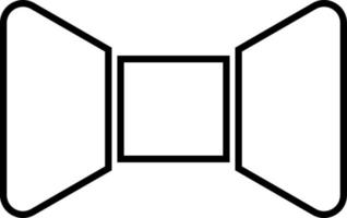 Bogen binden. Illustration Vektor Symbol auf Weiß Hintergrund