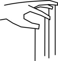 Hand, Marionette, Theater. Illustration Vektor Symbol auf Weiß Hintergrund