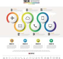 Timeline Infografiken Design-Vorlage vektor