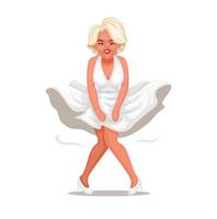 Illustration von Marilyn Monroe Prominente Karikatur Vektor