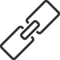 Verknüpfung, URL Linie Symbol. einfach, modern eben Vektor Illustration zum Handy, Mobiltelefon Anwendung, Webseite oder Desktop App auf grau Hintergrund