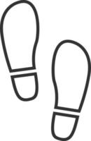 Schritt, Fuß Linie Symbol. einfach, modern eben Vektor Illustration zum Handy, Mobiltelefon Anwendung, Webseite oder Desktop App auf grau Hintergrund