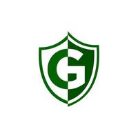 Initiale G Grün Schild Natur Logo Design Lager Vektor
