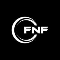 fnf brev logotyp design i illustration. vektor logotyp, kalligrafi mönster för logotyp, affisch, inbjudan, etc.