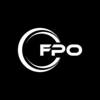 fpo Brief Logo Design im Illustration. Vektor Logo, Kalligraphie Designs zum Logo, Poster, Einladung, usw.