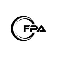 fpa Brief Logo Design im Illustration. Vektor Logo, Kalligraphie Designs zum Logo, Poster, Einladung, usw.