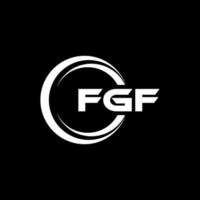 fgf brev logotyp design i illustration. vektor logotyp, kalligrafi mönster för logotyp, affisch, inbjudan, etc.