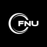 fnu brev logotyp design i illustration. vektor logotyp, kalligrafi mönster för logotyp, affisch, inbjudan, etc.