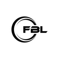 fbl-Brief-Logo-Design in Abbildung. Vektorlogo, Kalligrafie-Designs für Logo, Poster, Einladung usw. vektor