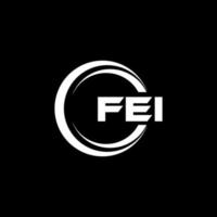 fei brev logotyp design i illustration. vektor logotyp, kalligrafi mönster för logotyp, affisch, inbjudan, etc.