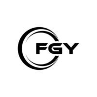 fgy Brief Logo Design im Illustration. Vektor Logo, Kalligraphie Designs zum Logo, Poster, Einladung, usw.