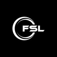 fsl brev logotyp design i illustration. vektor logotyp, kalligrafi mönster för logotyp, affisch, inbjudan, etc.