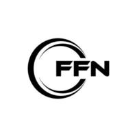 ffn brev logotyp design i illustration. vektor logotyp, kalligrafi mönster för logotyp, affisch, inbjudan, etc.