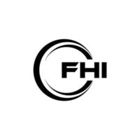 fhi Brief Logo Design im Illustration. Vektor Logo, Kalligraphie Designs zum Logo, Poster, Einladung, usw.