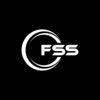 fss brev logotyp design i illustration. vektor logotyp, kalligrafi mönster för logotyp, affisch, inbjudan, etc.