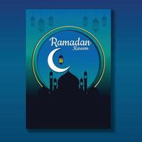 Flyer-Vorlage für Ramadan Kareem vektor