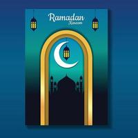 Flyer-Vorlage für Ramadan Kareem vektor