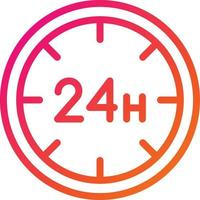 24 Stunden Vektor-Icon-Design-Illustration vektor